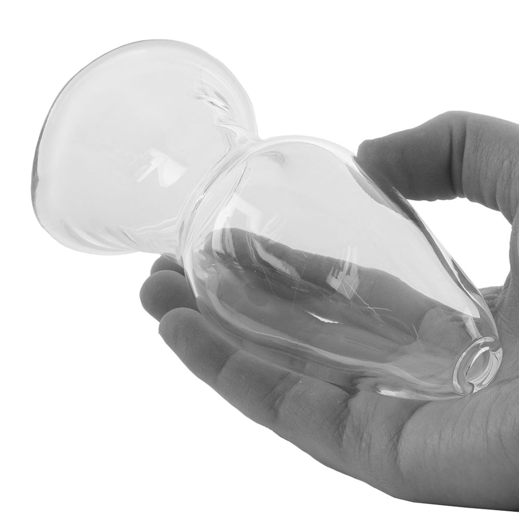 Anal Fantasy Mega Anal Gaper: Luxury Hollow Pyrex Glass Butt Plug