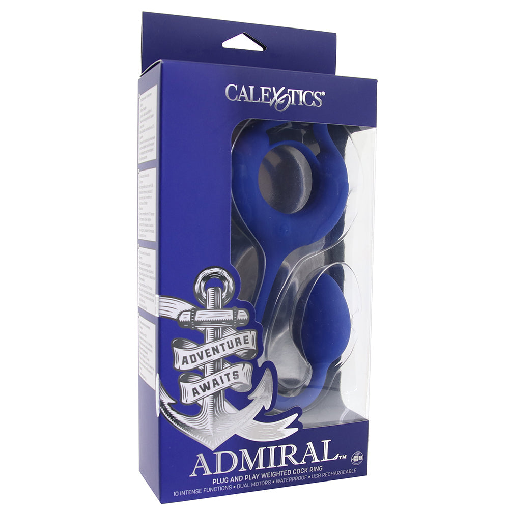CalExotics Admiral Plug and Play Weighted Cock Ring - Vibrators - HoneyHugs Canada (View 6)