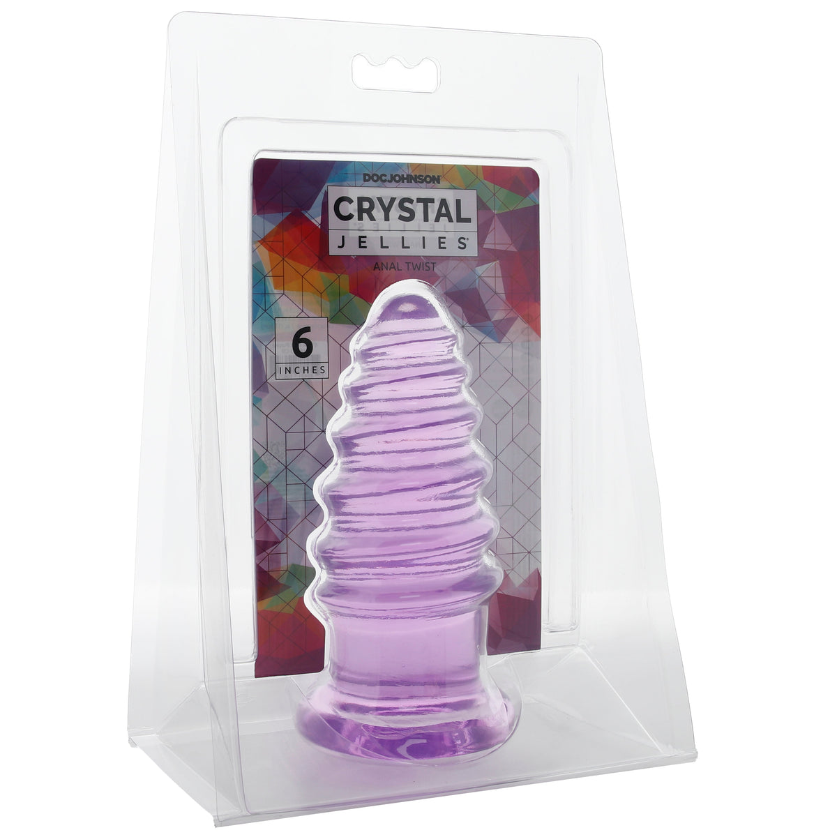 Crystal Jellies 6 Inch Anal Twist Butt Plug in Purple