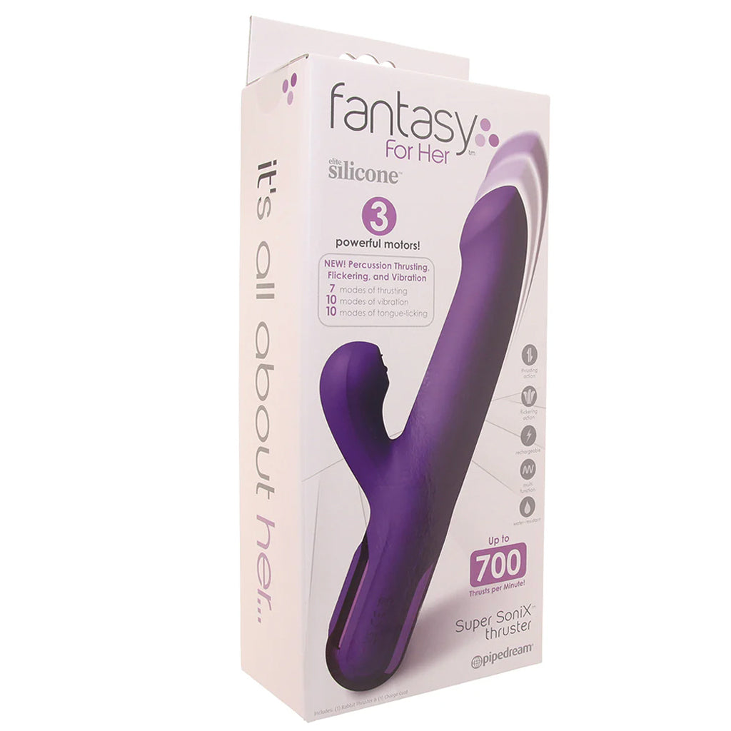 Fantasy for Her Fantasy For Her Super SoniX Thrusting Rabbit Vibe - Vibrators - HoneyHugs Canada (View 8)