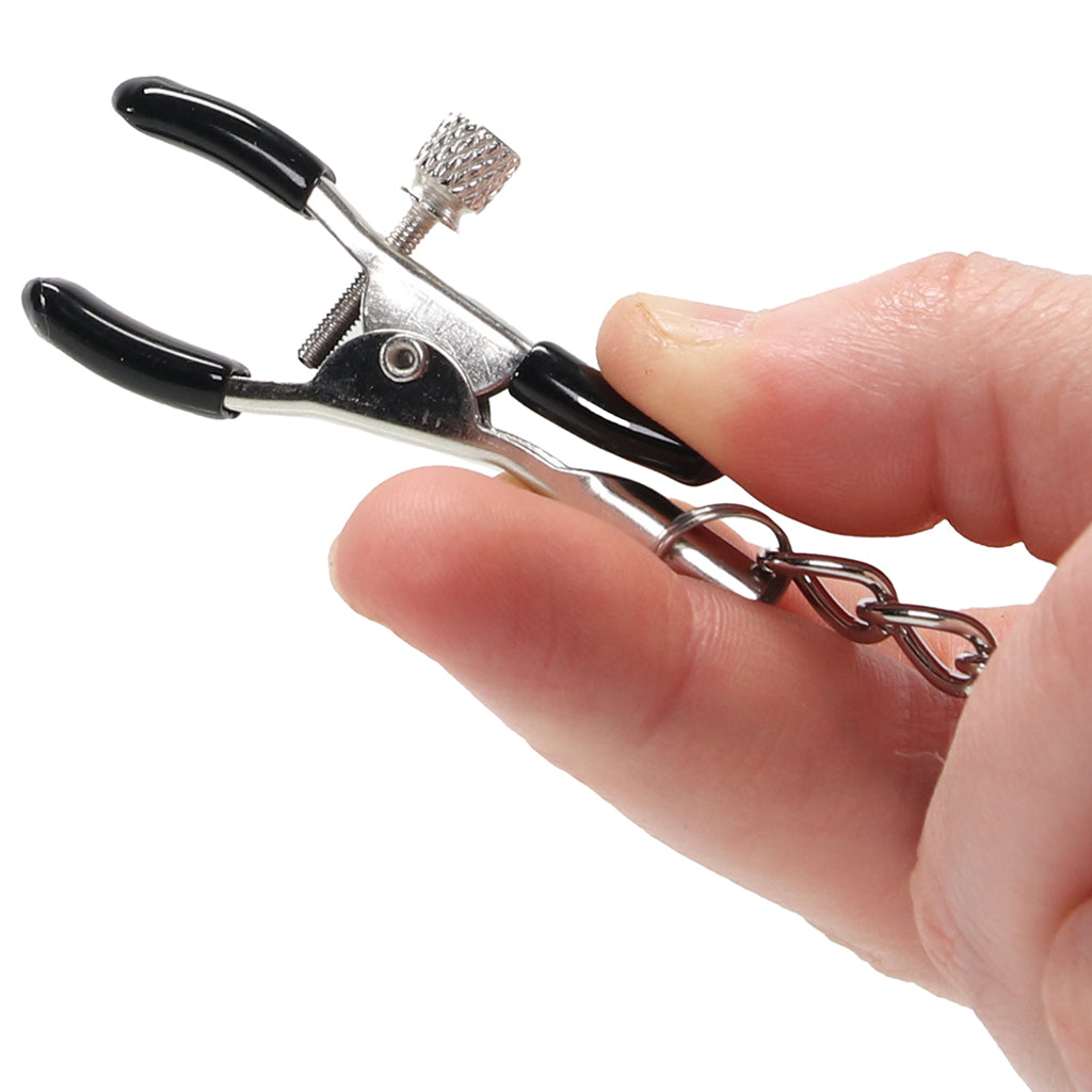 Sex & Mischief Chained Nipple Clamps: Adjustable Luxury for Intense Sensation