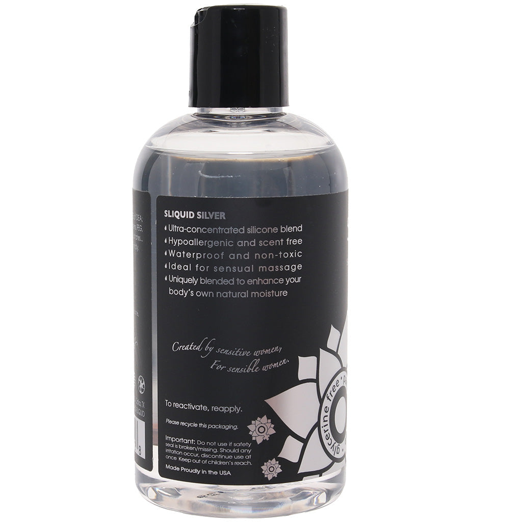 Silver Silicone Intimate Lubricant in 8.5oz/255ml
