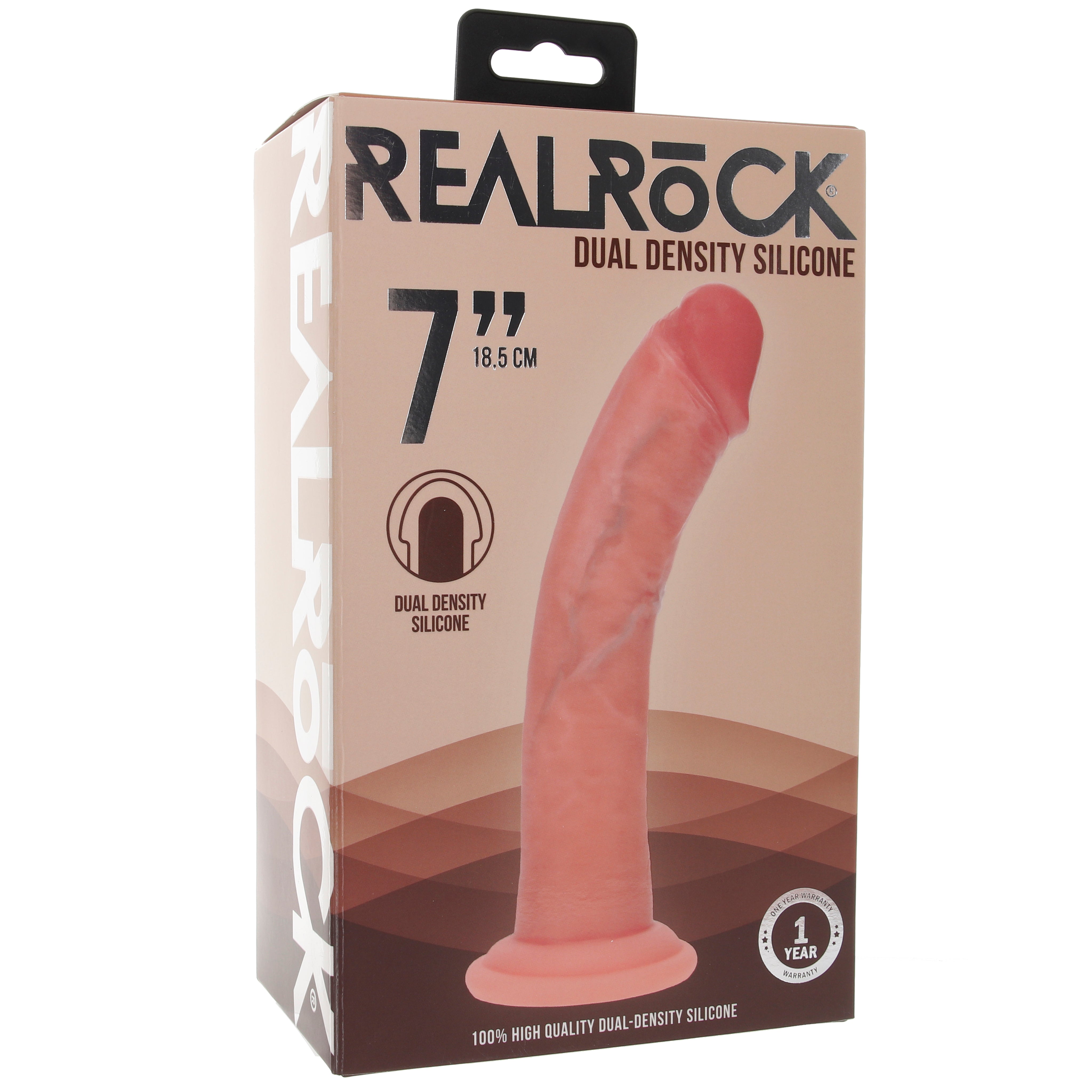 RealRock 7 Inch Dual Density Dildo in Light