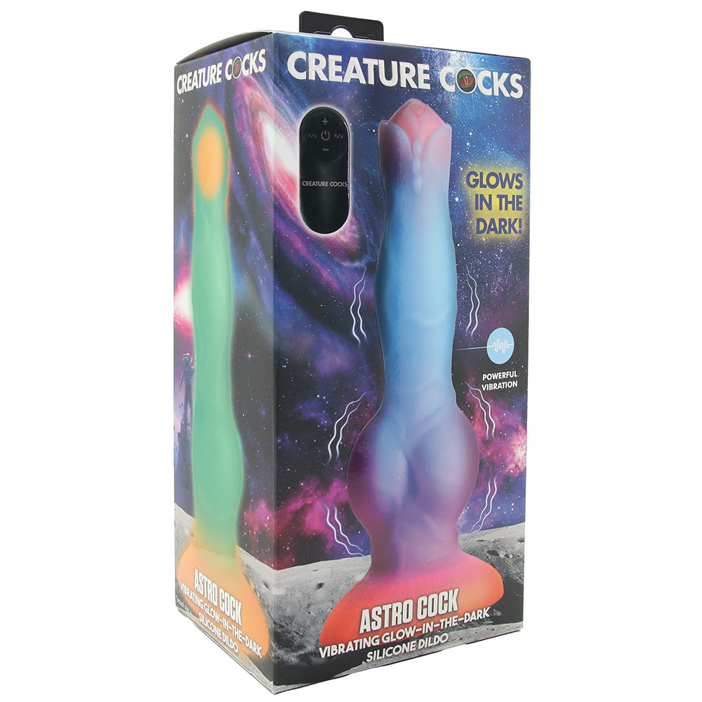 Creature Cocks Astro Cock Vibrating Glow Dildo