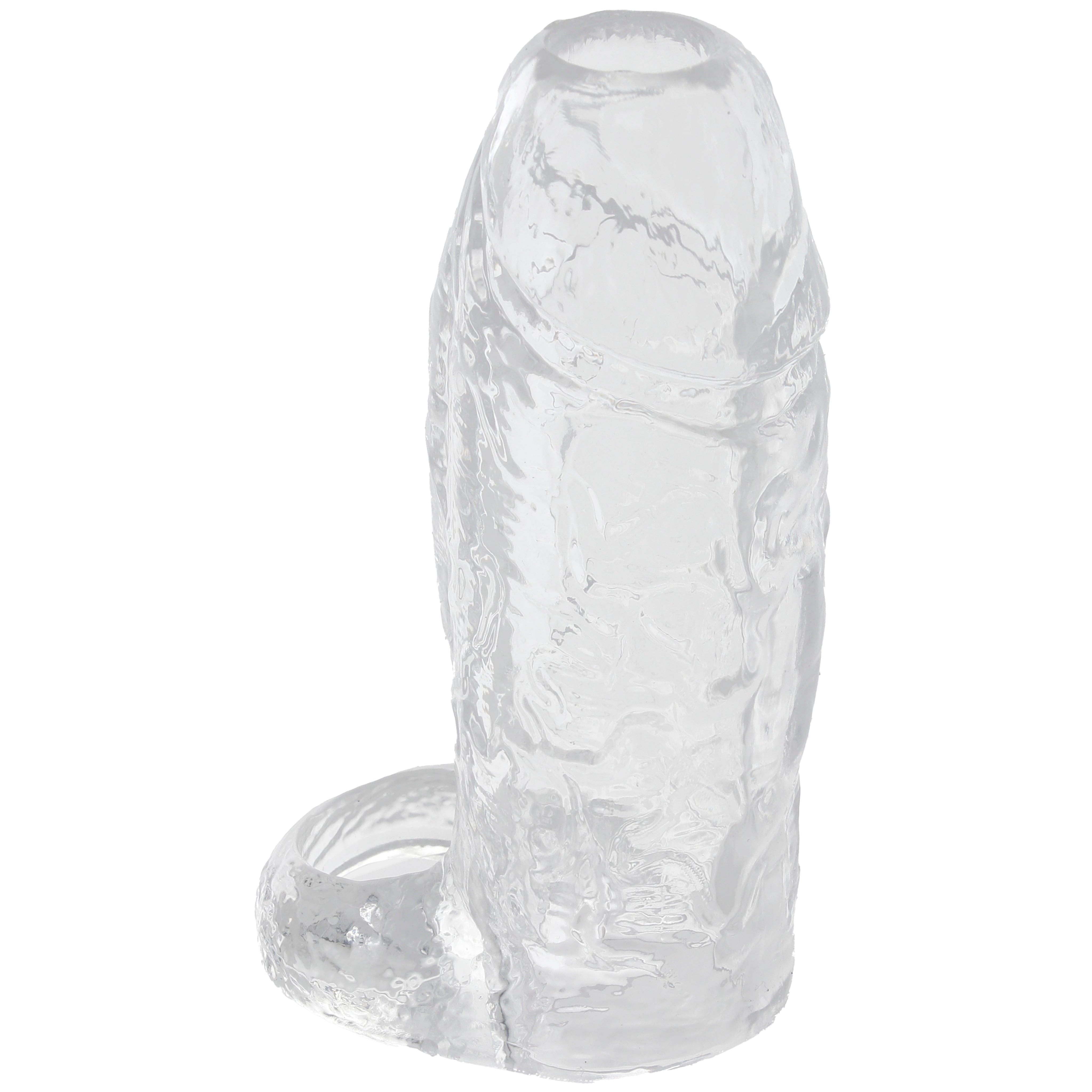 TitanMen 6 Inch Cock Sleeve with Ball Strap in Clear
