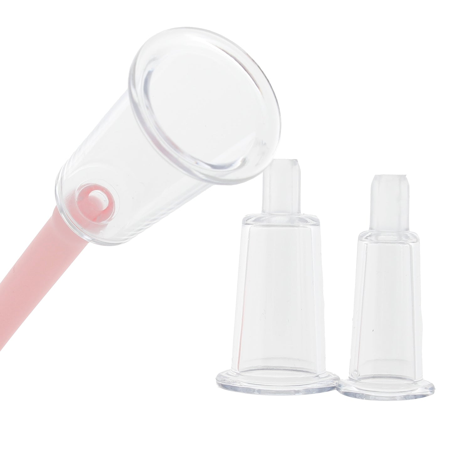 Pumped Vulva, Breast & Nipple Auto Suction Set in Rose
