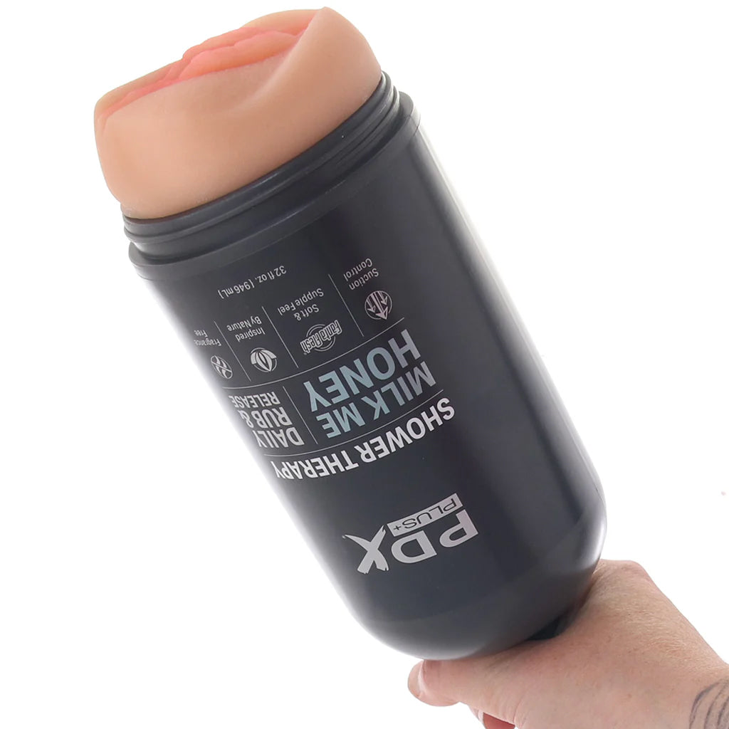 Pipedream Extreme Toyz PDX Shower Therapy Milk Me Honey Stroker in Light - Male Masturbators - HoneyHugs Canada (View 6)