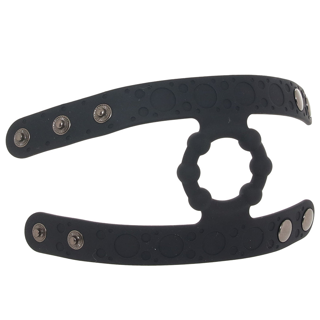 Elevate Every Sensation: Magic Beaded Cock Ring with Adjustable Ball Straps