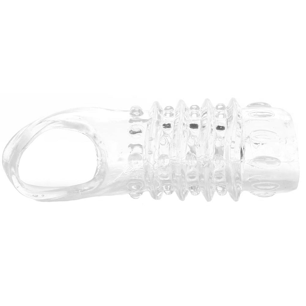 Luxury Textured Penis Sheath in Clear TPE - Heighten Sensation & Extend Pleasure