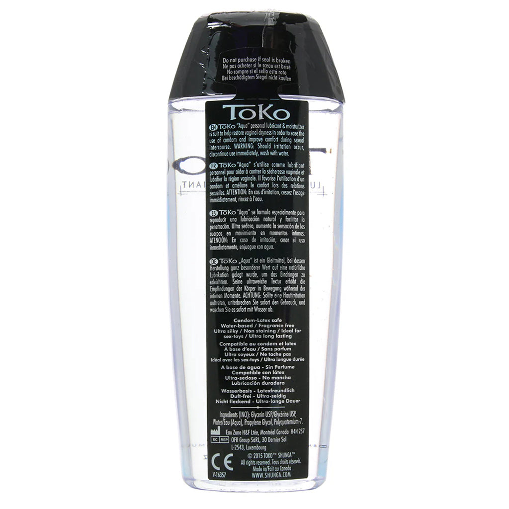 Toko Aqua: Premium Water-Based Personal Lubricant - Silky Smooth Pleasure 5.5oz/163ml