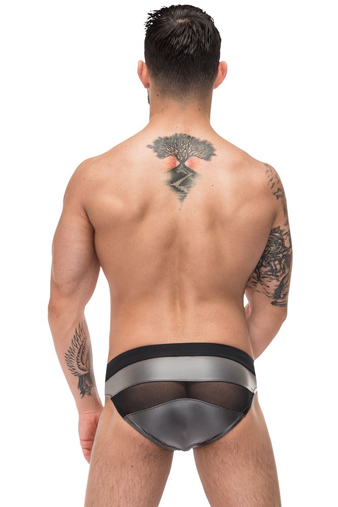 Male Power Iron Clad Men's Bikini | Seductive Rubber-Like & Mesh Design