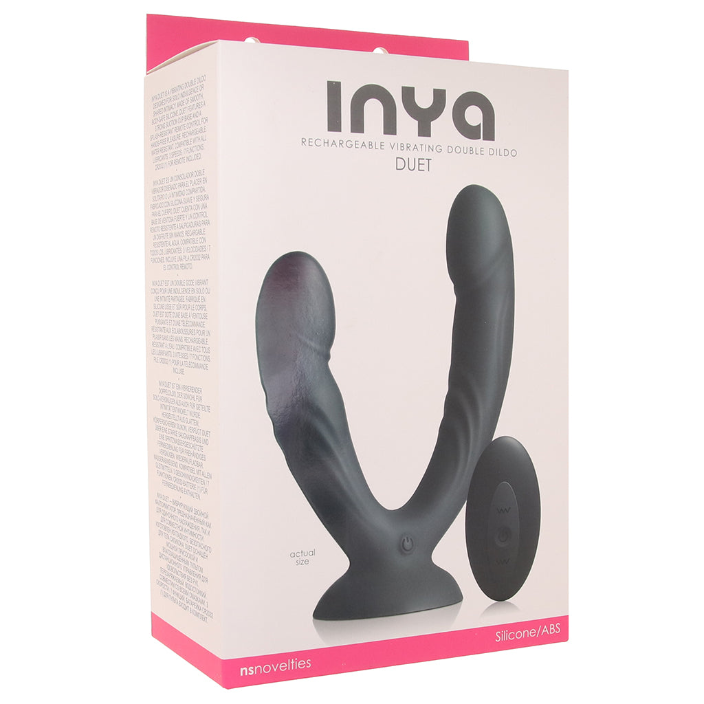 Inya Inya Duet Vibrating Double Dildo in Black - Dildos - HoneyHugs Canada (View 9)