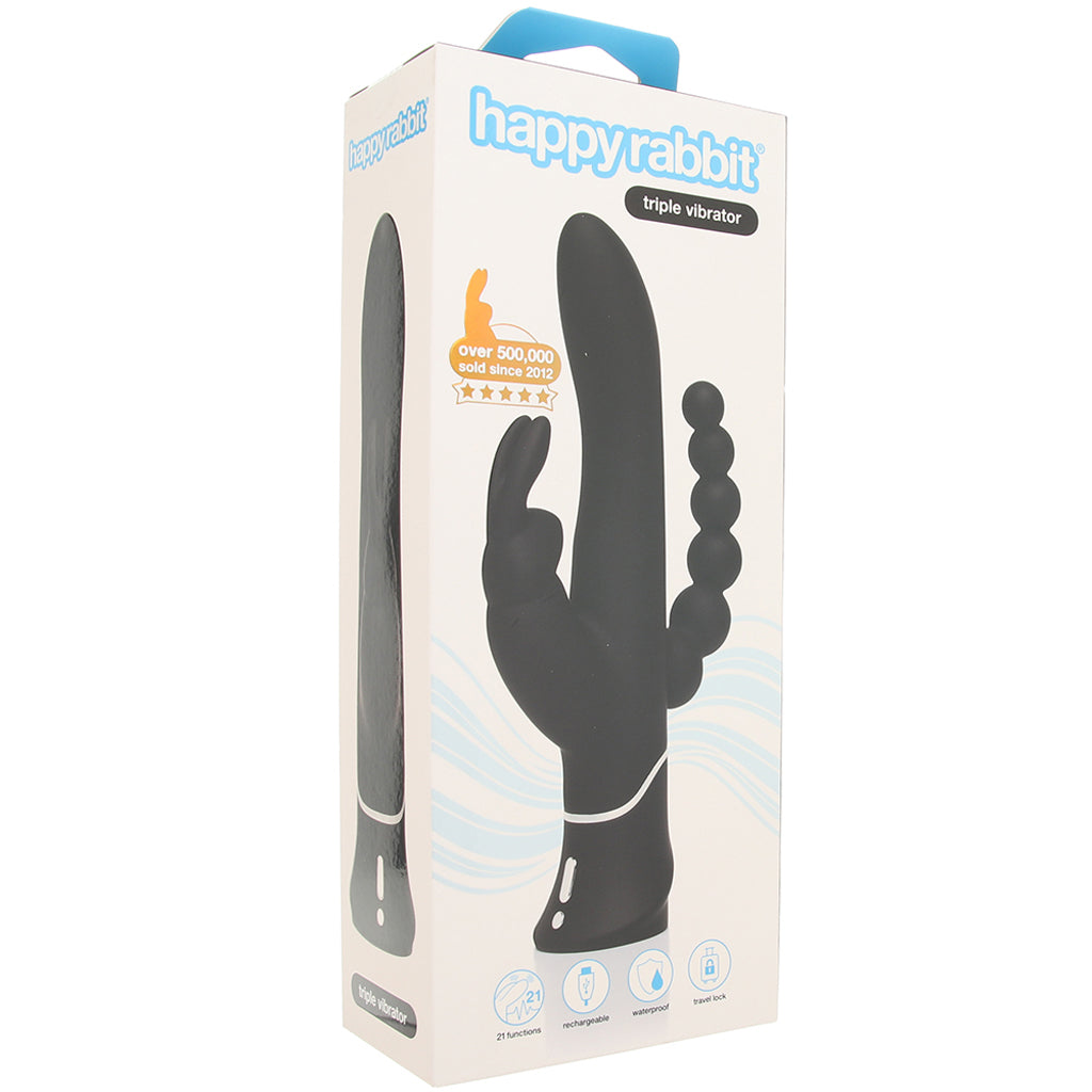 Happy Rabbit Happy Rabbit Triple Curve Vibe in Black - Vibrators - HoneyHugs Canada (View 6)