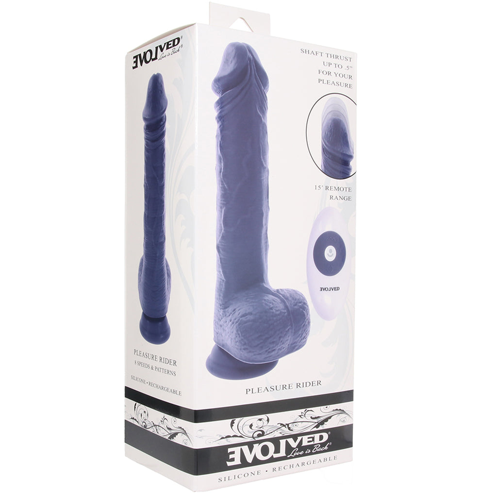 Evolved Novelties Pleasure Rider Remote Thrusting Vibe in Purple - Vibrators - HoneyHugs Canada (View 6)