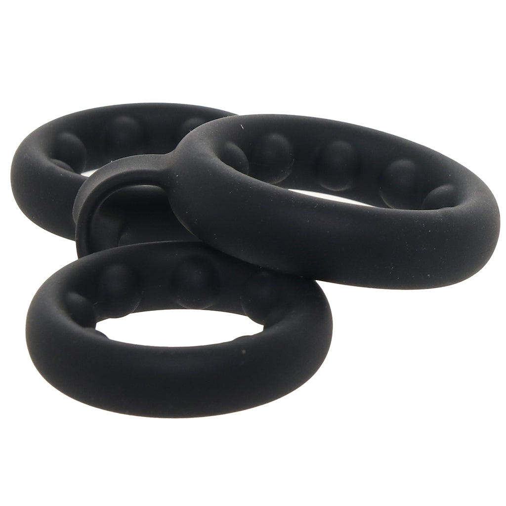 Rock Solid Triple Stamina Ring with Metal Beads