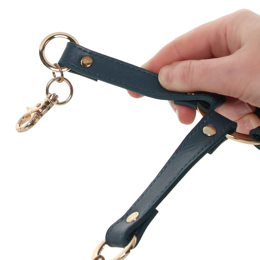 Ouch! Halo Hogtie Connector in Verdant Green Vegan Leather for Exquisite Restraint