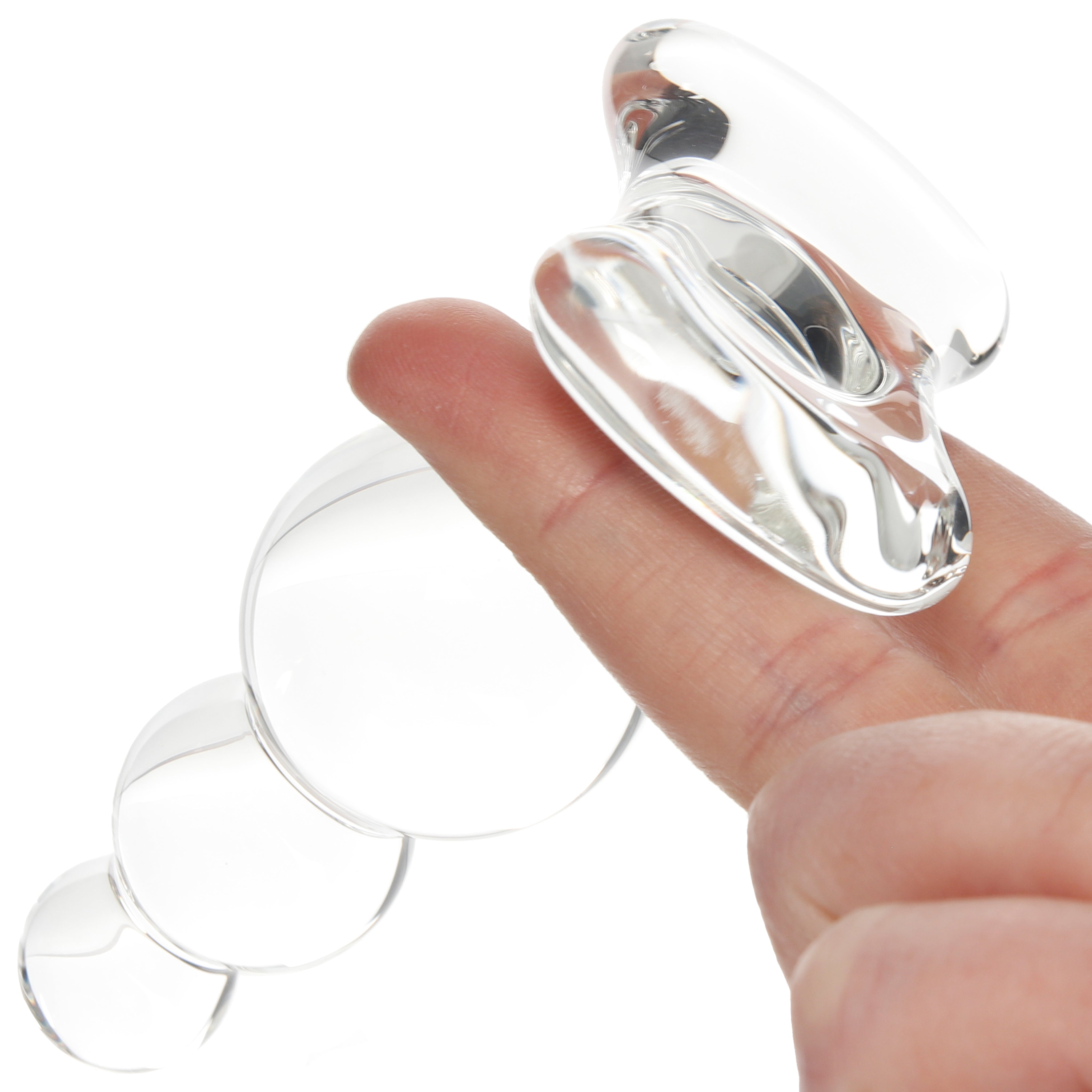 Clarity Utopian Reverie Beaded Glass Butt Plug