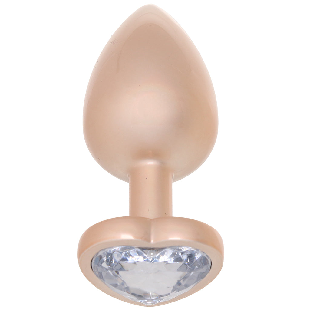 Booty Bling Gold Metal Jewelled Butt Plug in Large