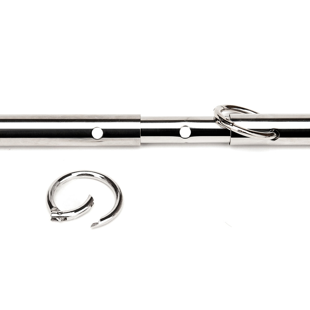 Elevate Your Play: Lux Fetish Stainless Steel Expandable Spreader Bar & 4 Premium Cuffs