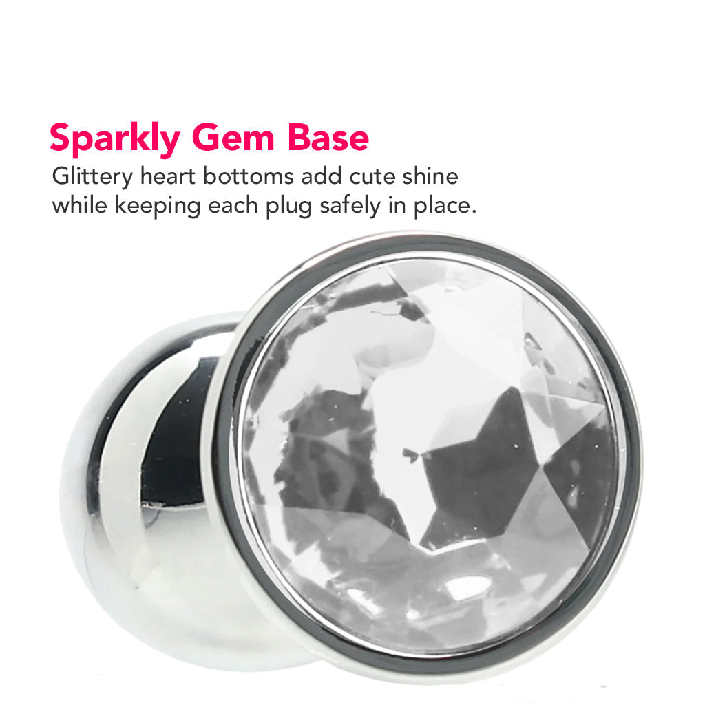 Ouch! Round Gem Silver Plug in Small