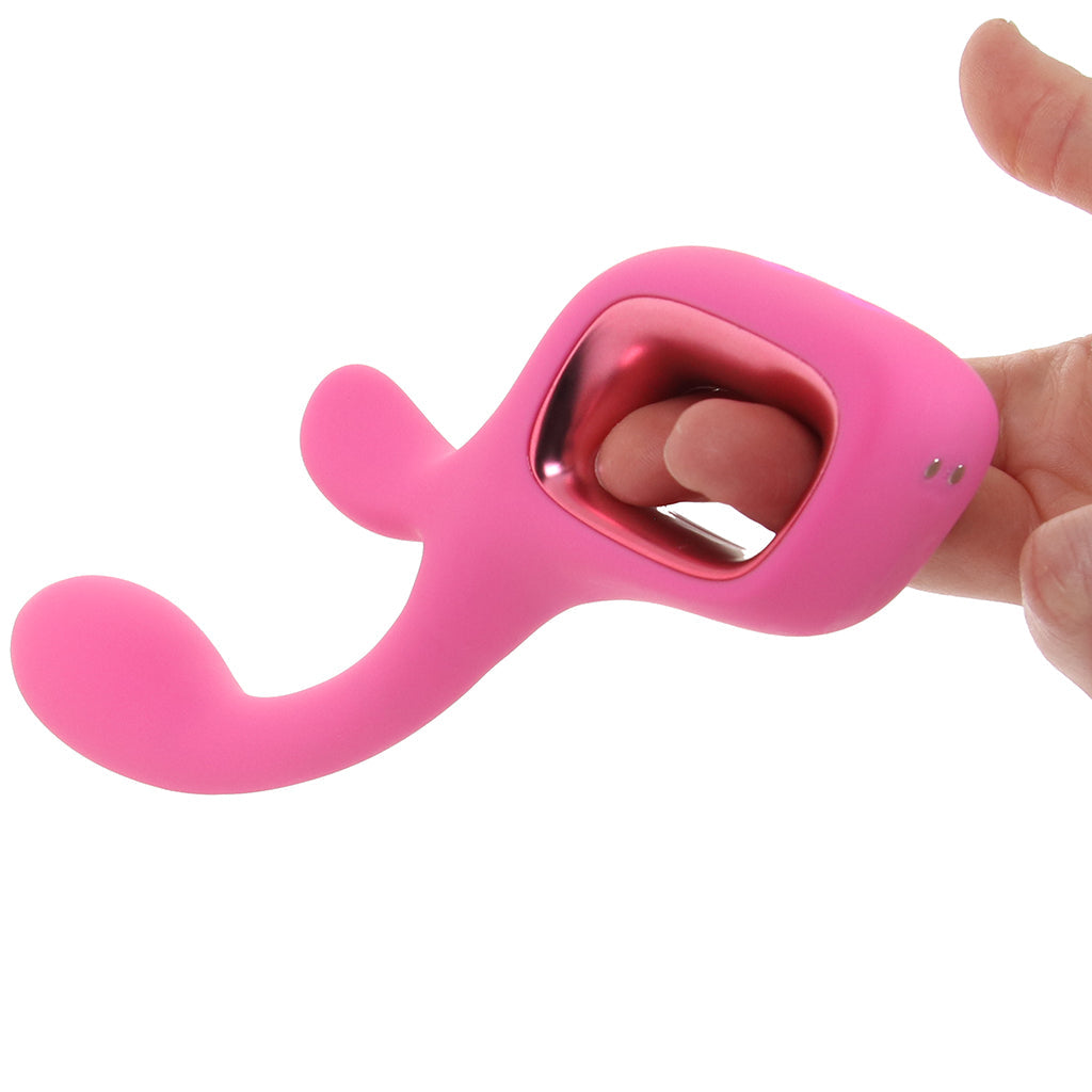 ns novelties Pretty in Pink Velvet G-Spot Rabbit Vibe - Vibrators - HoneyHugs Canada (View 6)