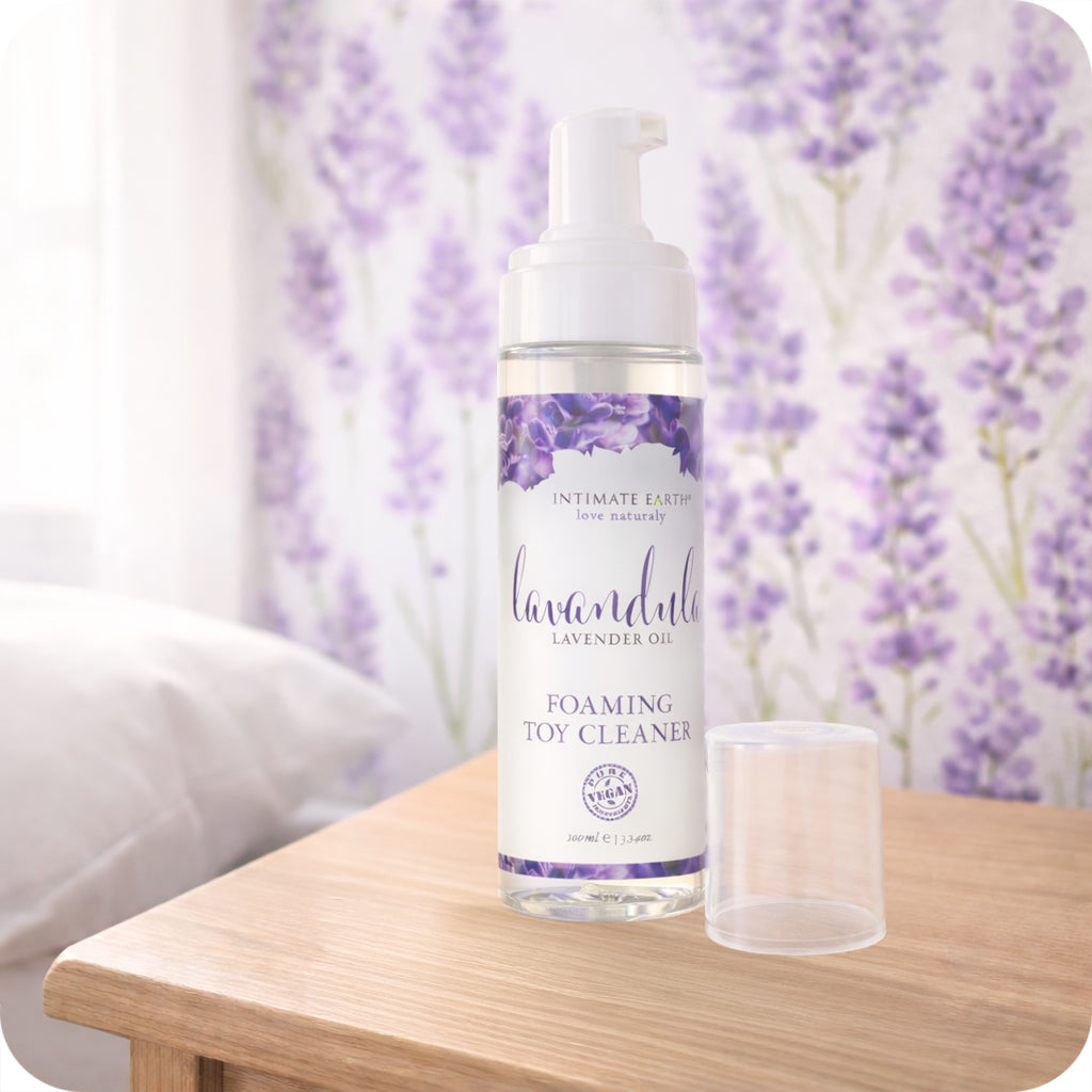 Intimate Earth Lavendula Lavender Oil Foaming Toy Cleaner in 3.4oz/100ml - Vibrators - HoneyHugs Canada (View 5)