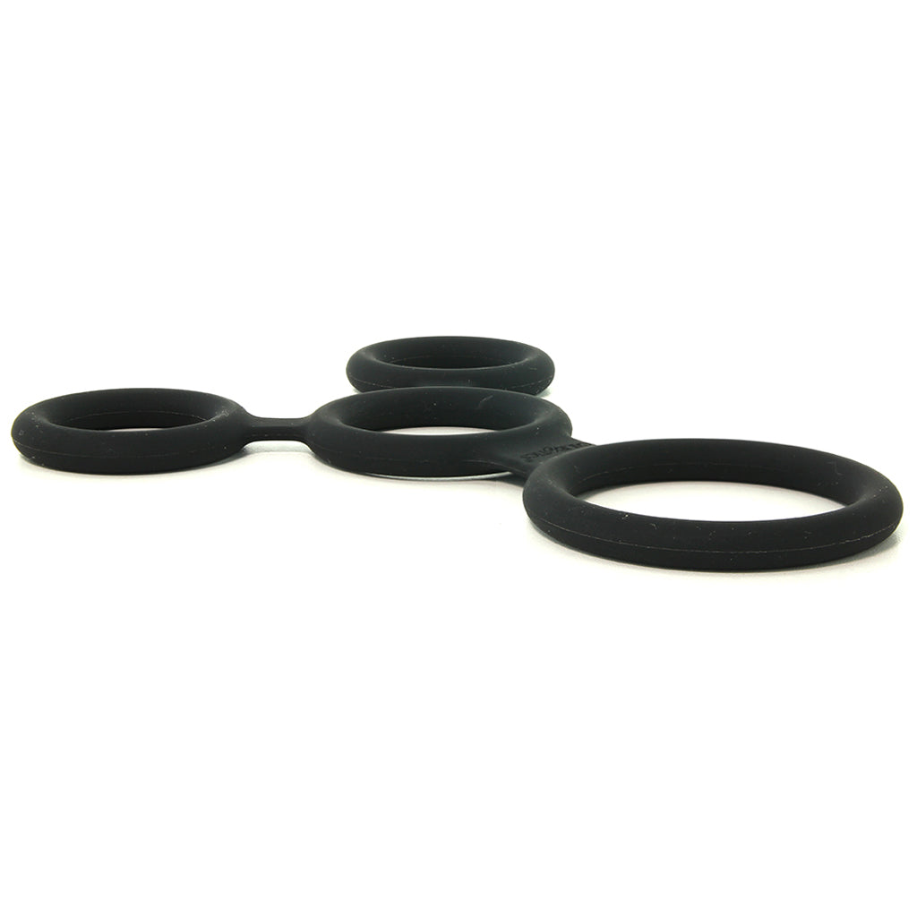 CalExotics Full Erection Spreader in Black | Premium Silicone Cock & Ball Device