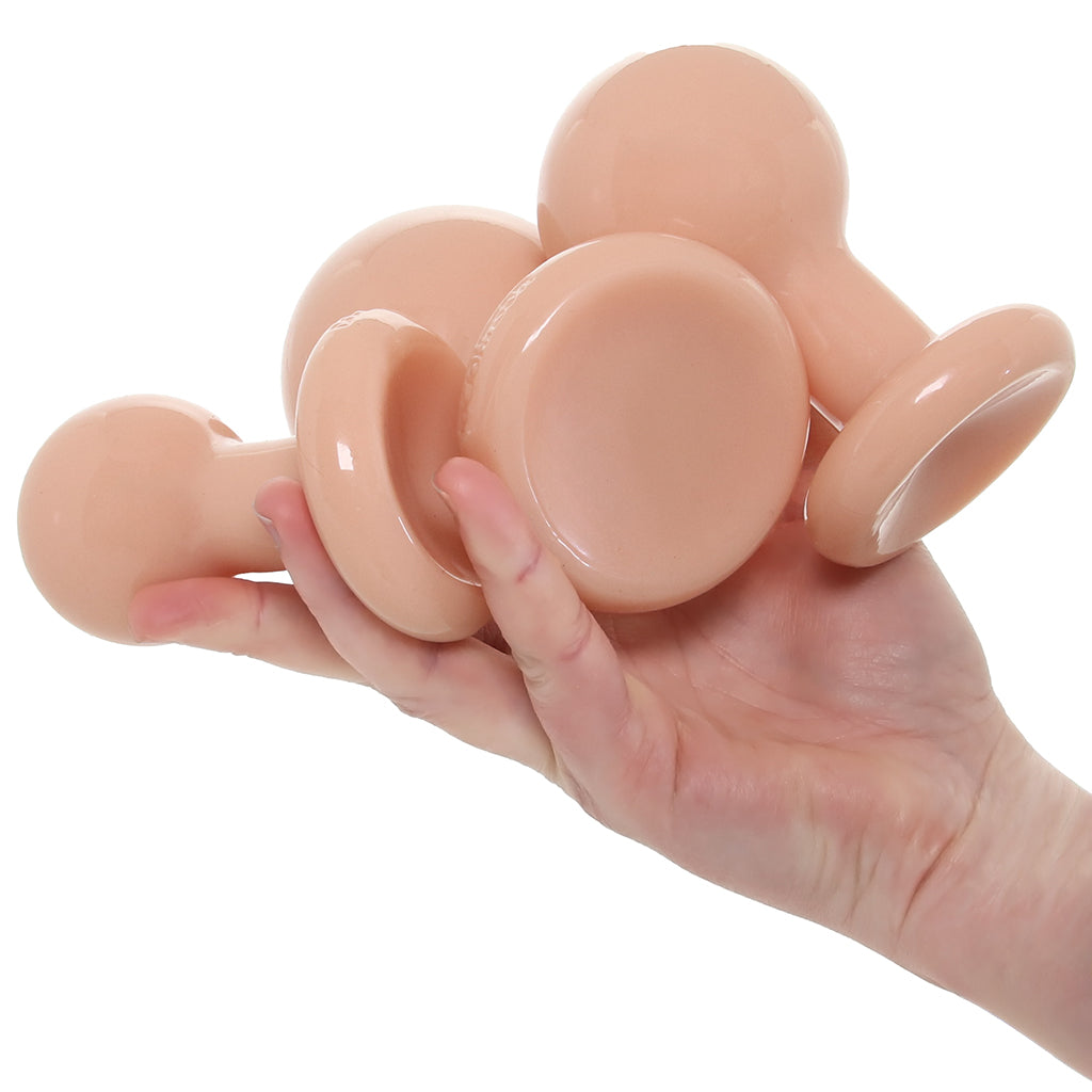 The Classic Round 3 Piece Butt Plug Set in Cream