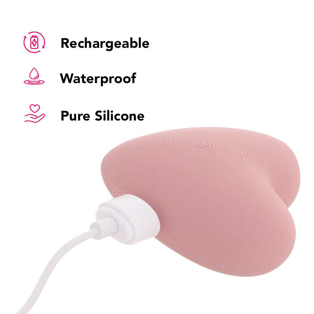 Satisfyer Cutie Heart Air Pulse Stimulator in Light Red