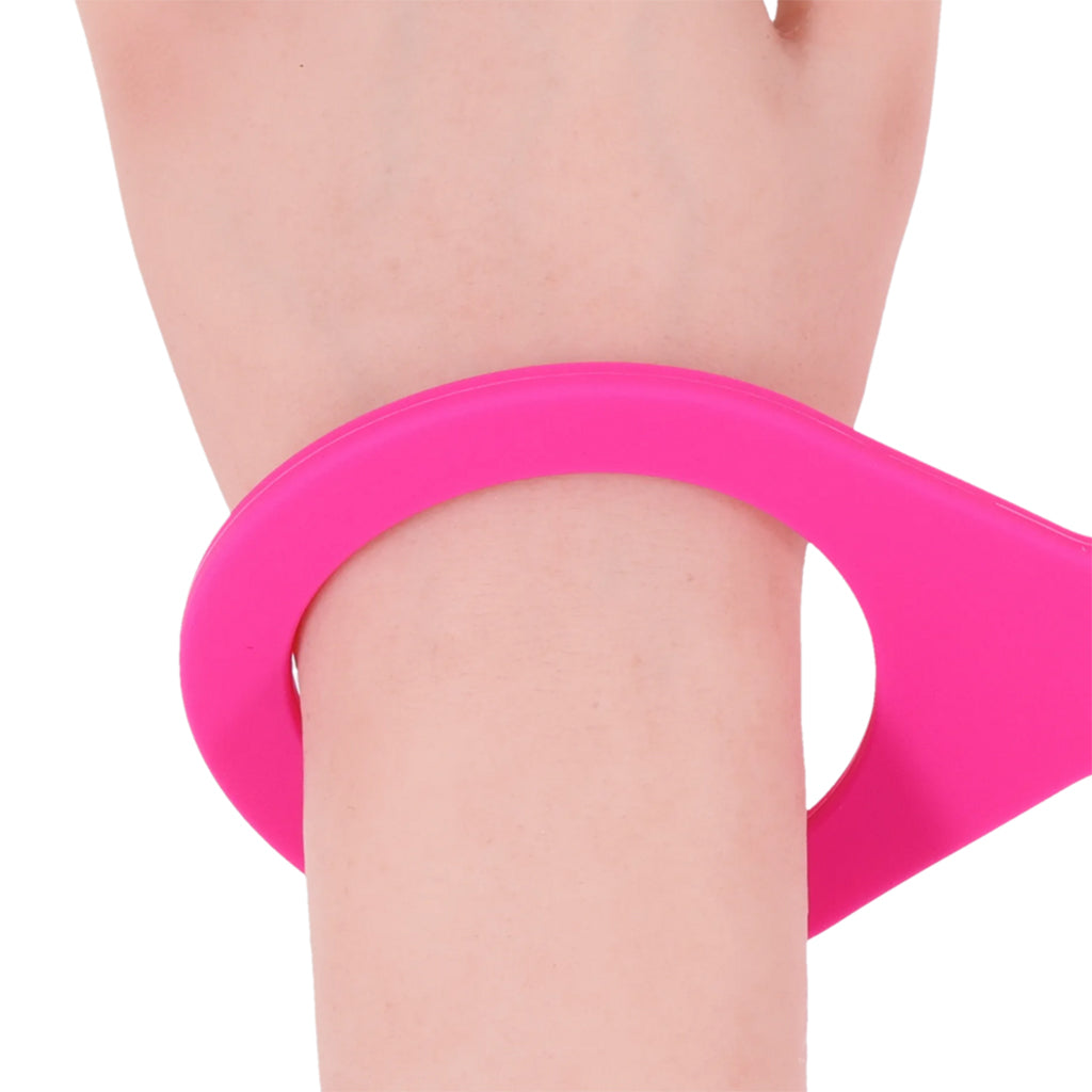 Sex & Mischief Hot Pink Silicone Cuffs in Large