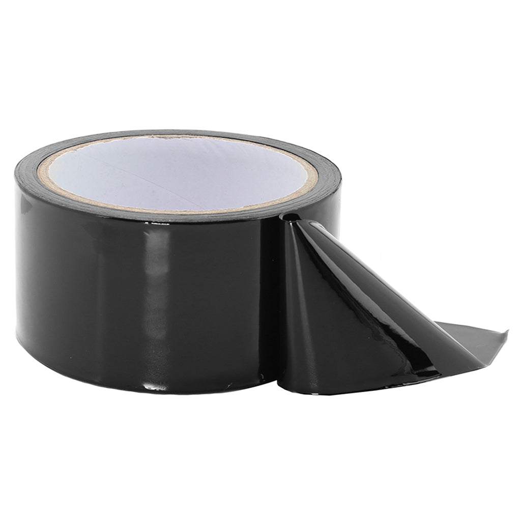 Ouch! Silken Grip Bondage Tape - Glossy Black Self-Adhering Restraint