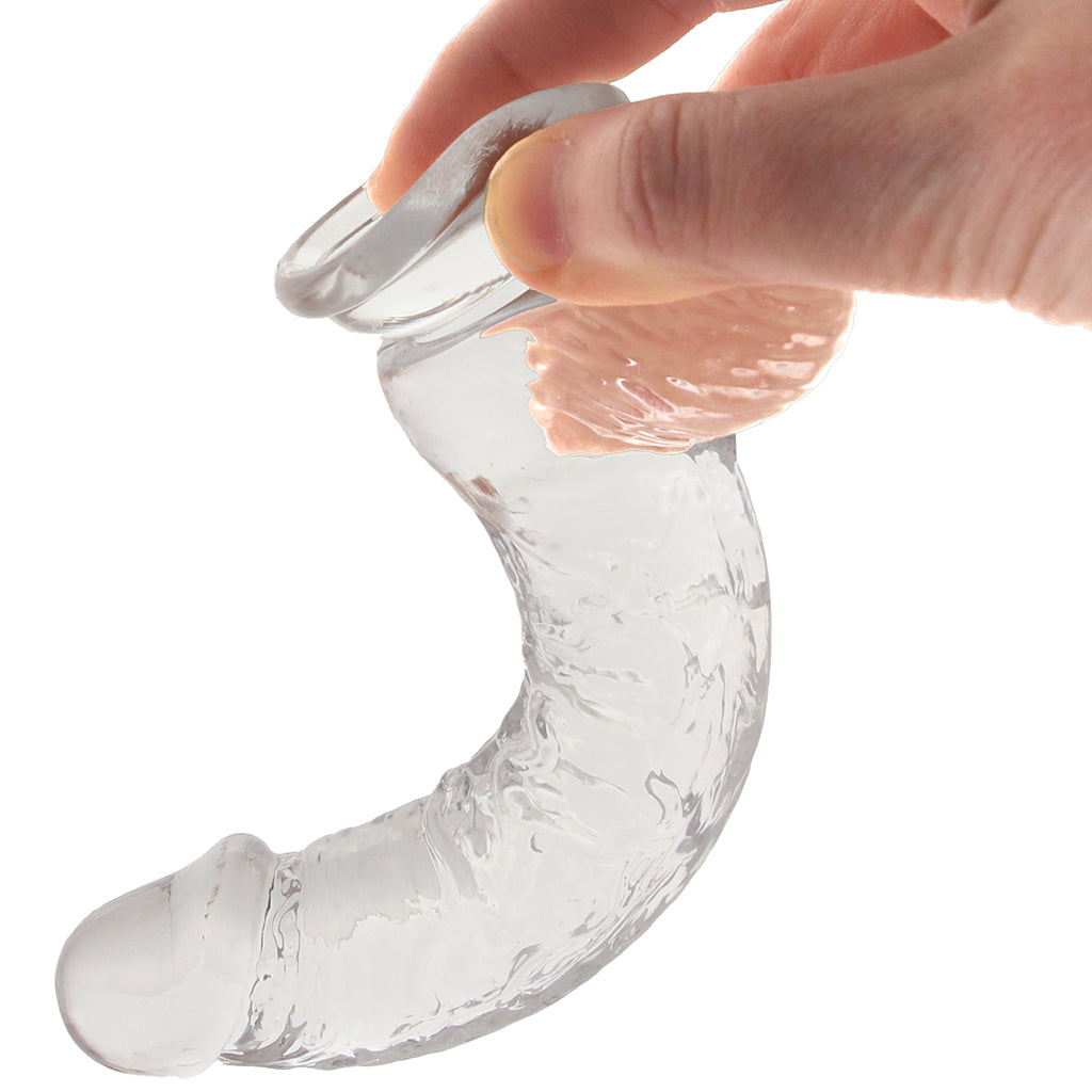 RealRock 5 Inch Realistic Ballsy Dildo in Crystal Clear