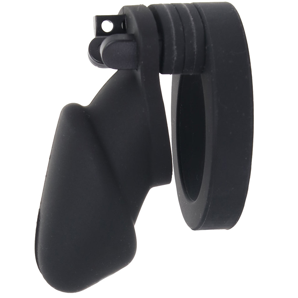 Blue Line Silicone Chastity Cage – Master Your Desires with Unrivaled Black Silicone