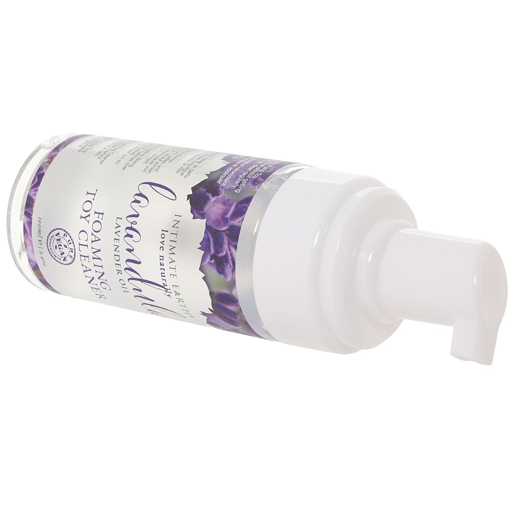 Intimate Earth Lavendula Lavender Oil Foaming Toy Cleaner in 3.4oz/100ml - Vibrators - HoneyHugs Canada (View 3)