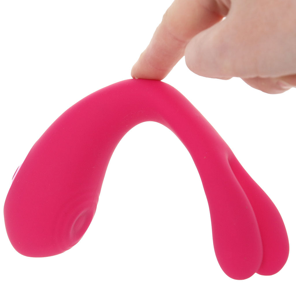 Vive Yoko Triple-Action Dual Prong Vibe in Pink
