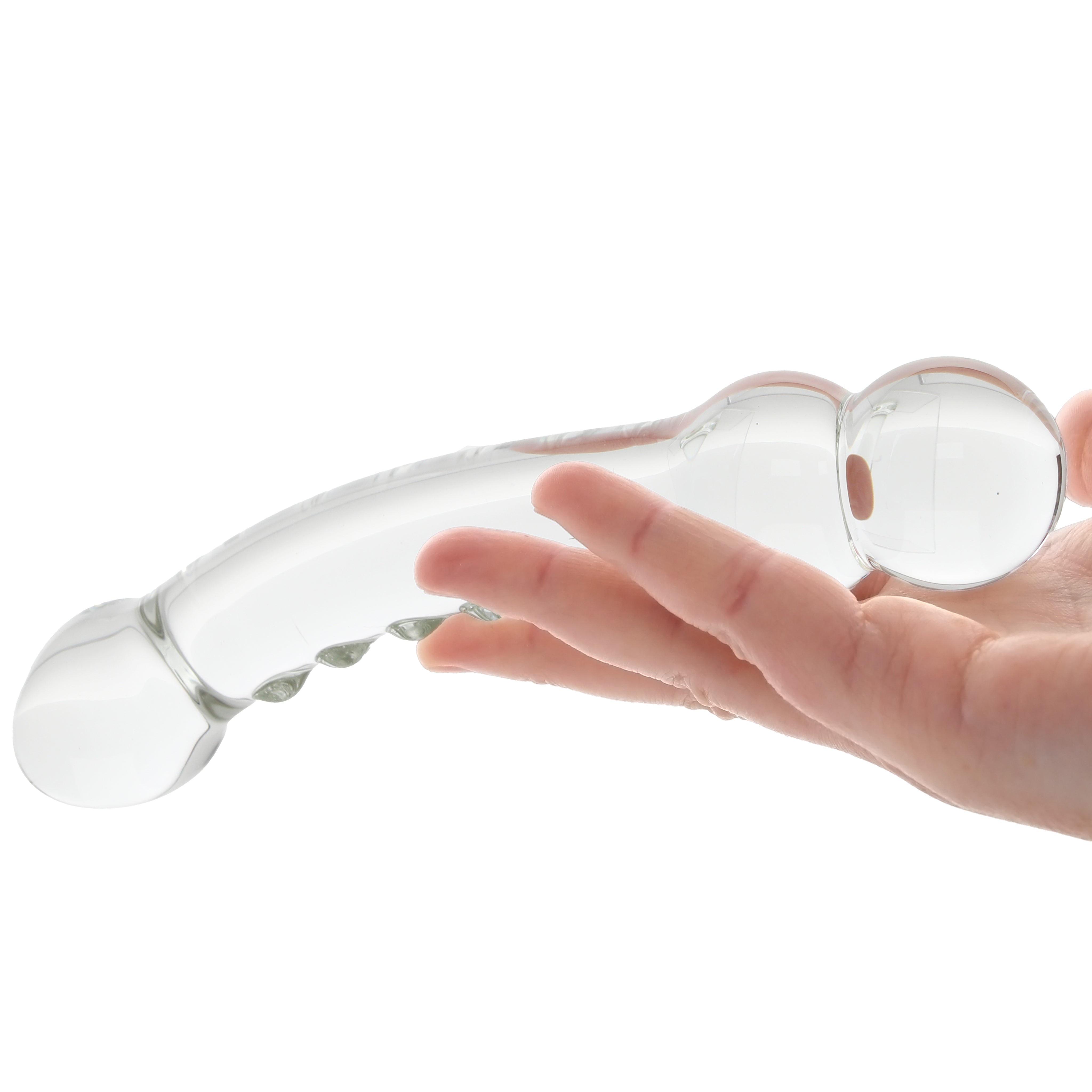 Clarity Celestial Ridge Double-Ended Glass Dildo