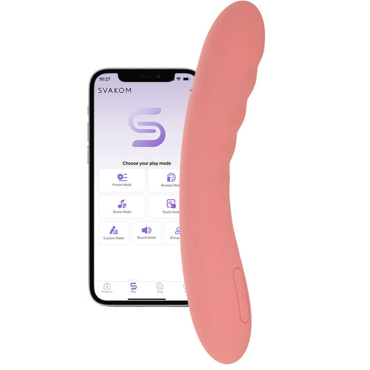 Ava Neo Interactive Thrusting Vibe in Peach Pink