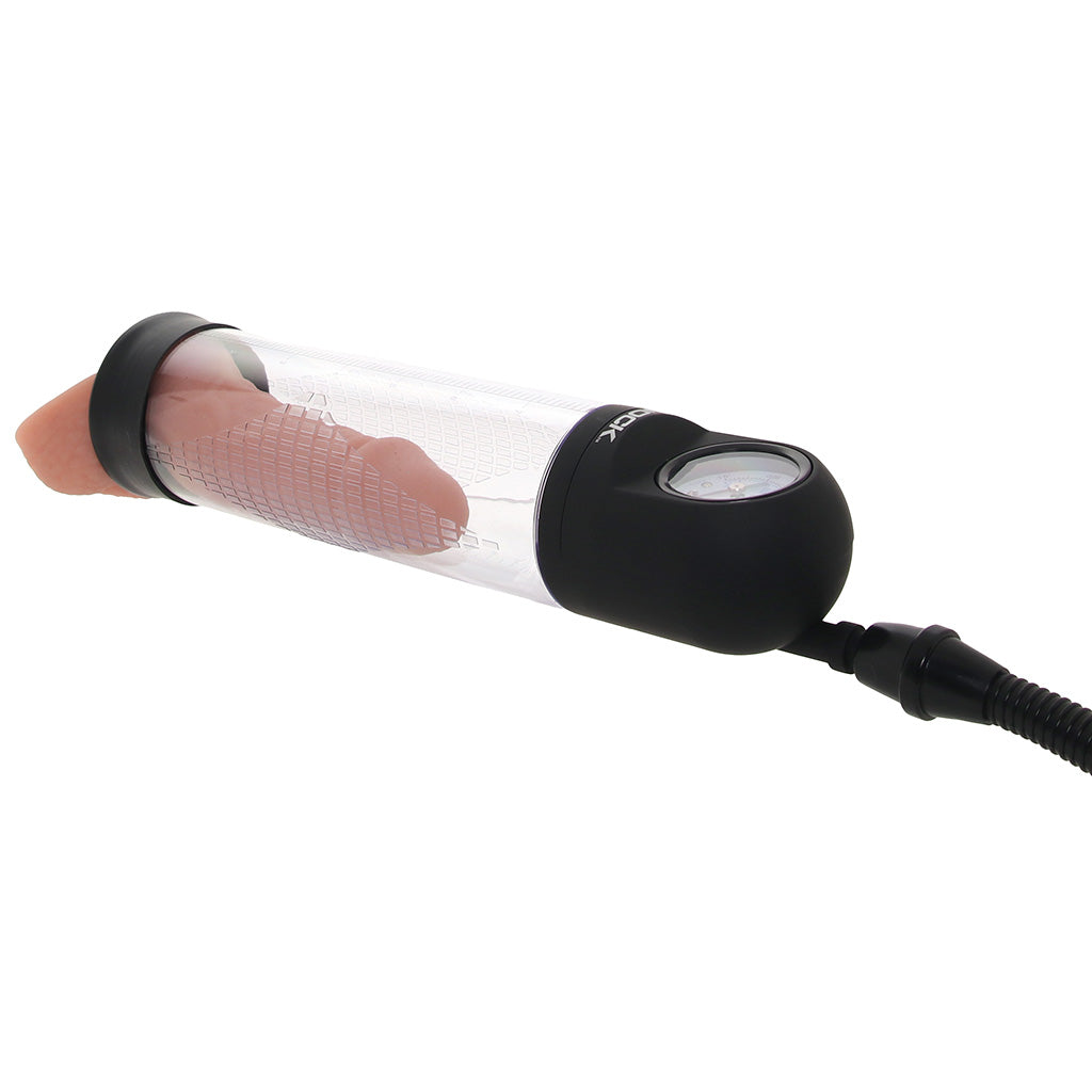 Jock Pump Up Bulb Penis Pump with Pressure Gauge