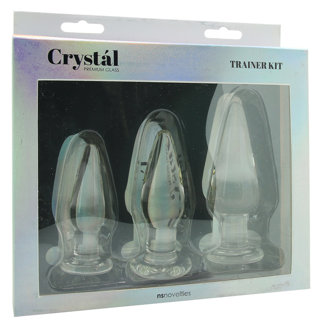 Exquisite Crystal Premium Glass Tapered Anal Training Kit - Clear | Smooth Progression