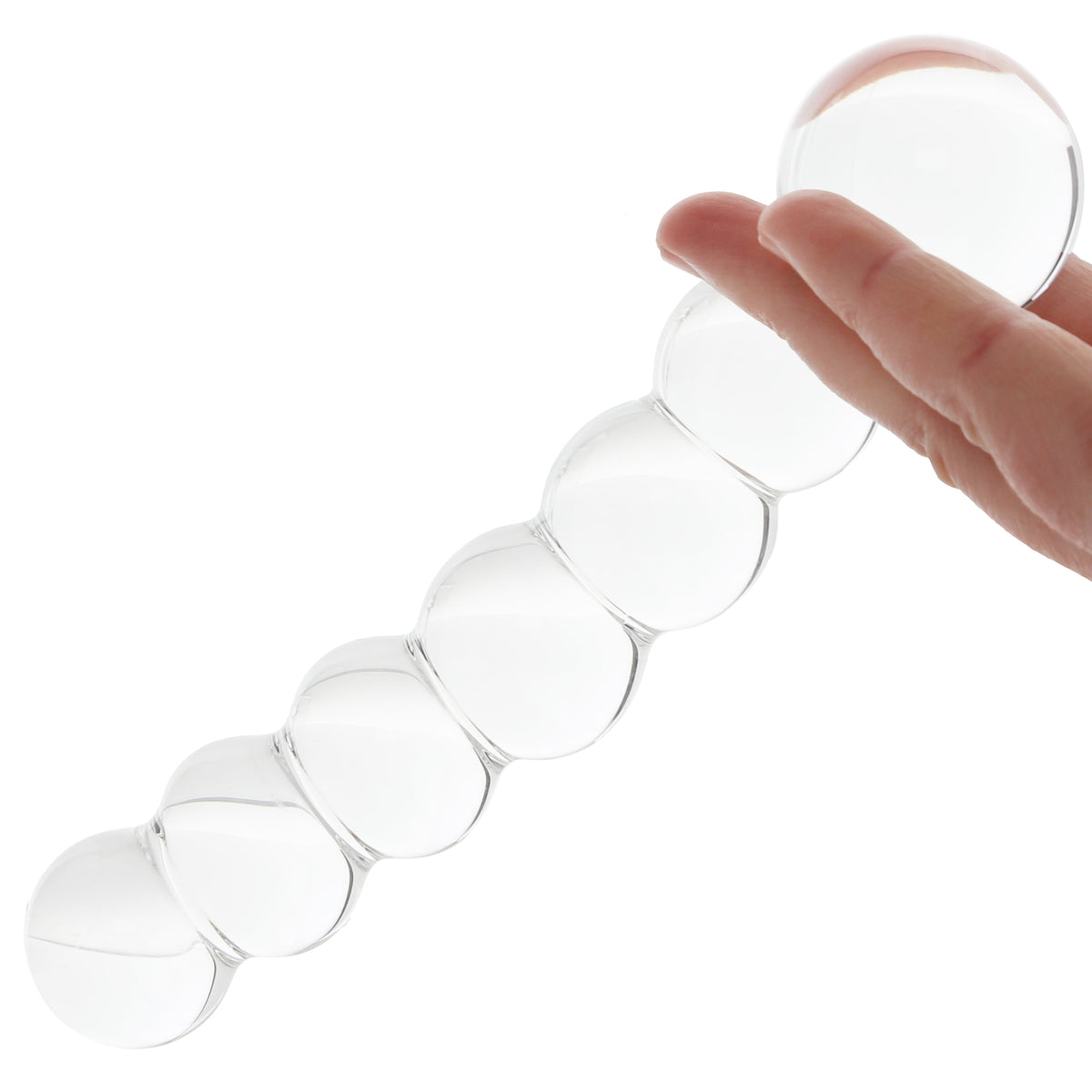 Clarity Celestial Orb Beaded Glass Dildo