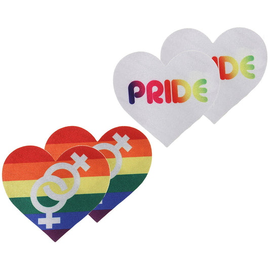 Eye Candy Pride & Hearts Venus Nipple Pasties - Daring & Deluxe Adhesive Lingerie