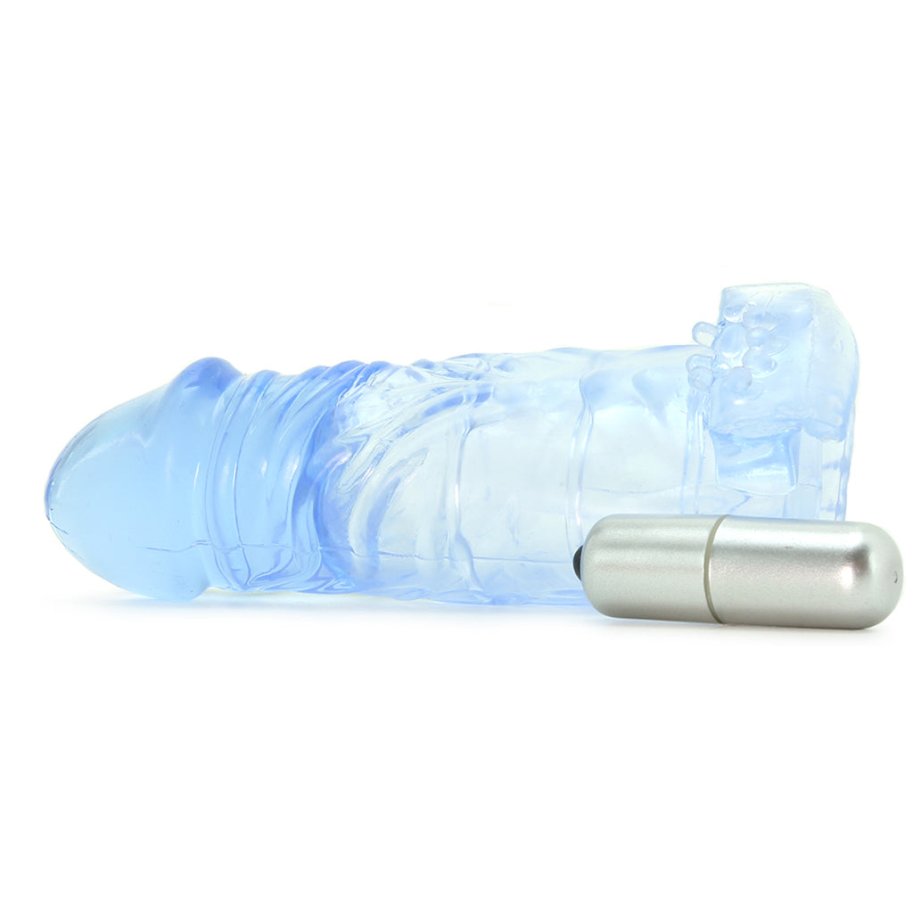 Extend It Up! Vibrating Extension Sleeve in Blue