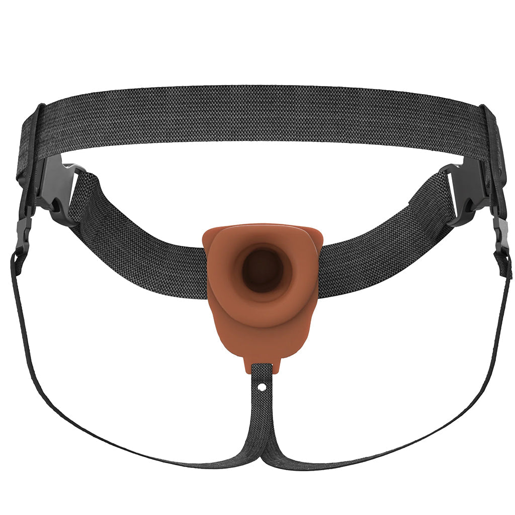Fantasy X-tensions 6 Inch Hollow Strap-On Vibe in Brown