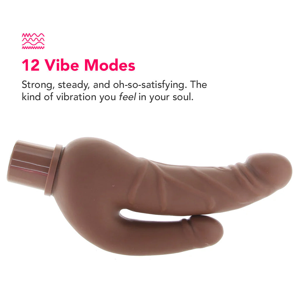 Power Stud Rechargeable Over & Under Vibe in Brown