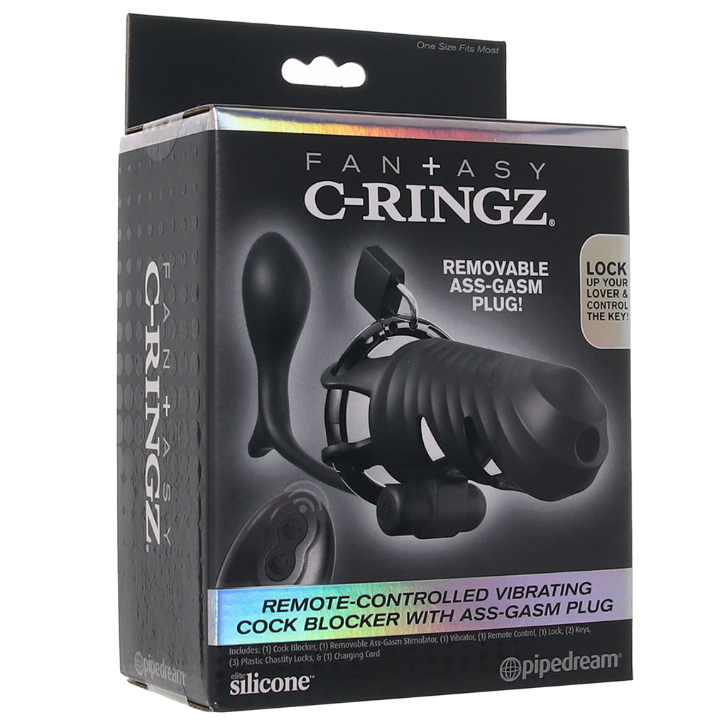 Fantasy C-Ringz Fantasy C-Ringz Cock Blocker with Ass-Gasm Plug - Vibrators - HoneyHugs Canada (View 9)