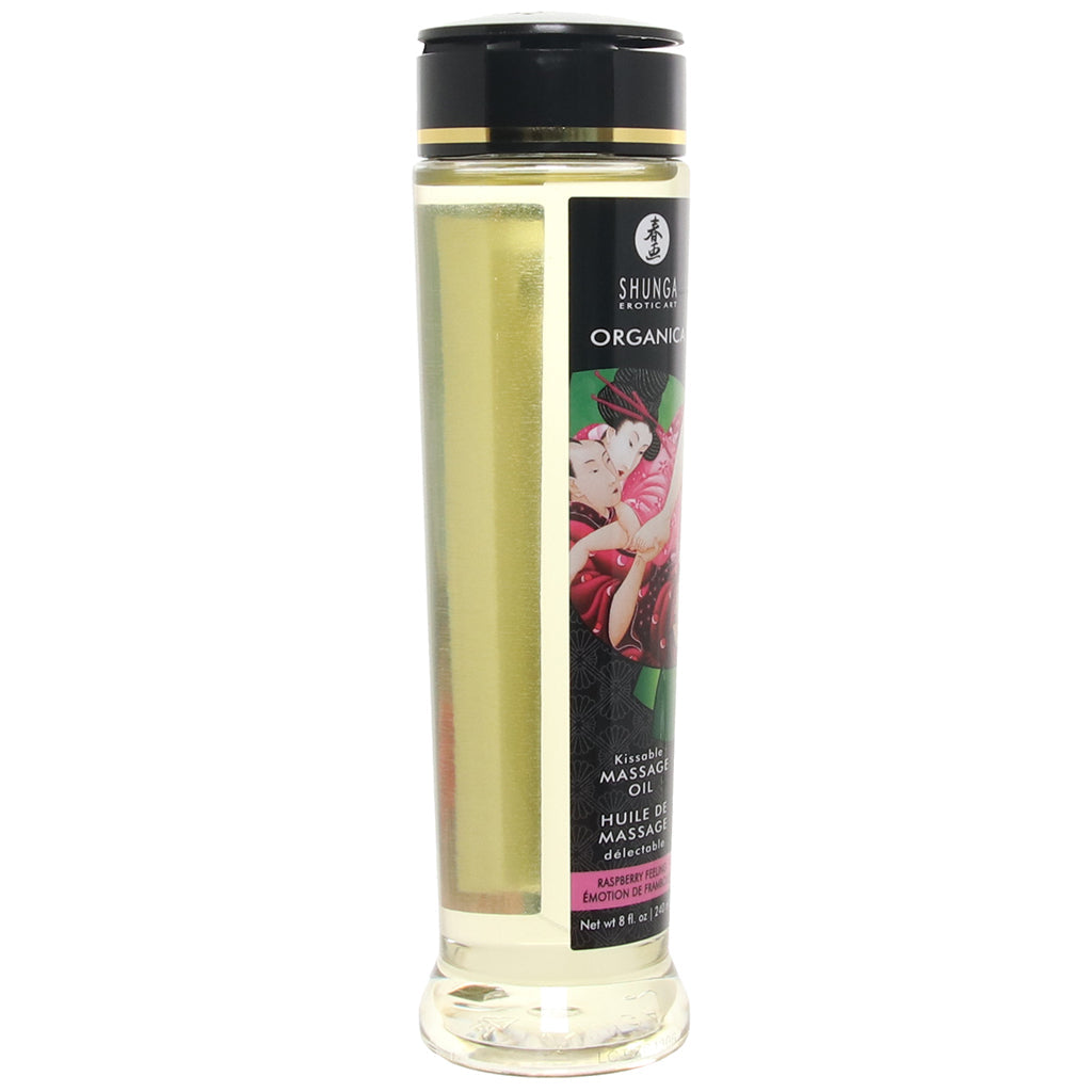 Organica Kissable Massage Oil 8oz/240ml in Raspberry