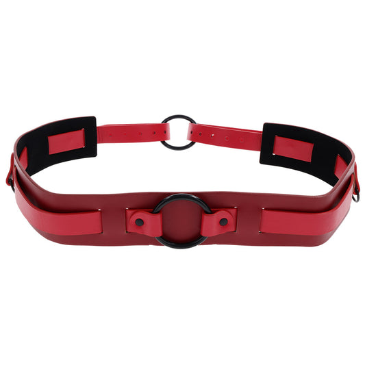 Ex's & Oh's Bound And Belted: Elegant Vegan Leather Waist Restraint for Universal Cuffs