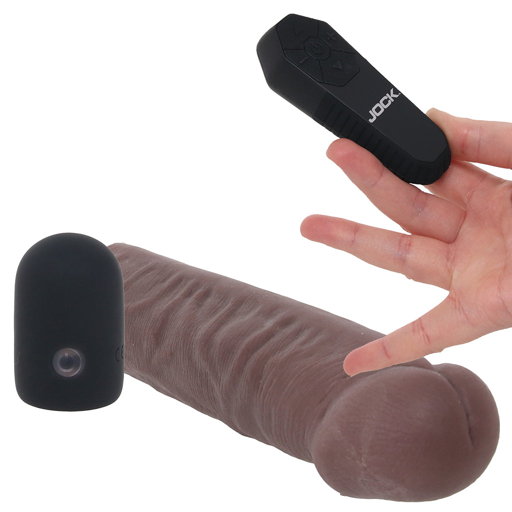 XR Brands Jock Vibrating Realistic Penis Extender in Dark - Dildos - HoneyHugs Canada (View 5)