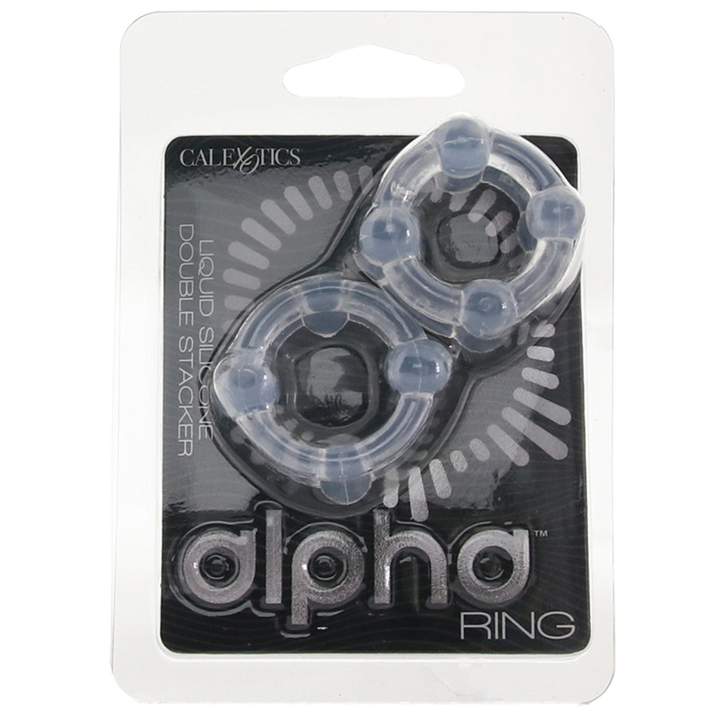 Alpha Liquid Silicone Double Stacker Rings