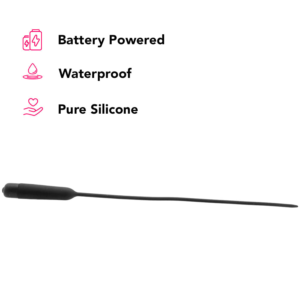 Ouch! Vibrating Extra Long Silicone Urethral Sound: Ignite Your Deepest Sensations